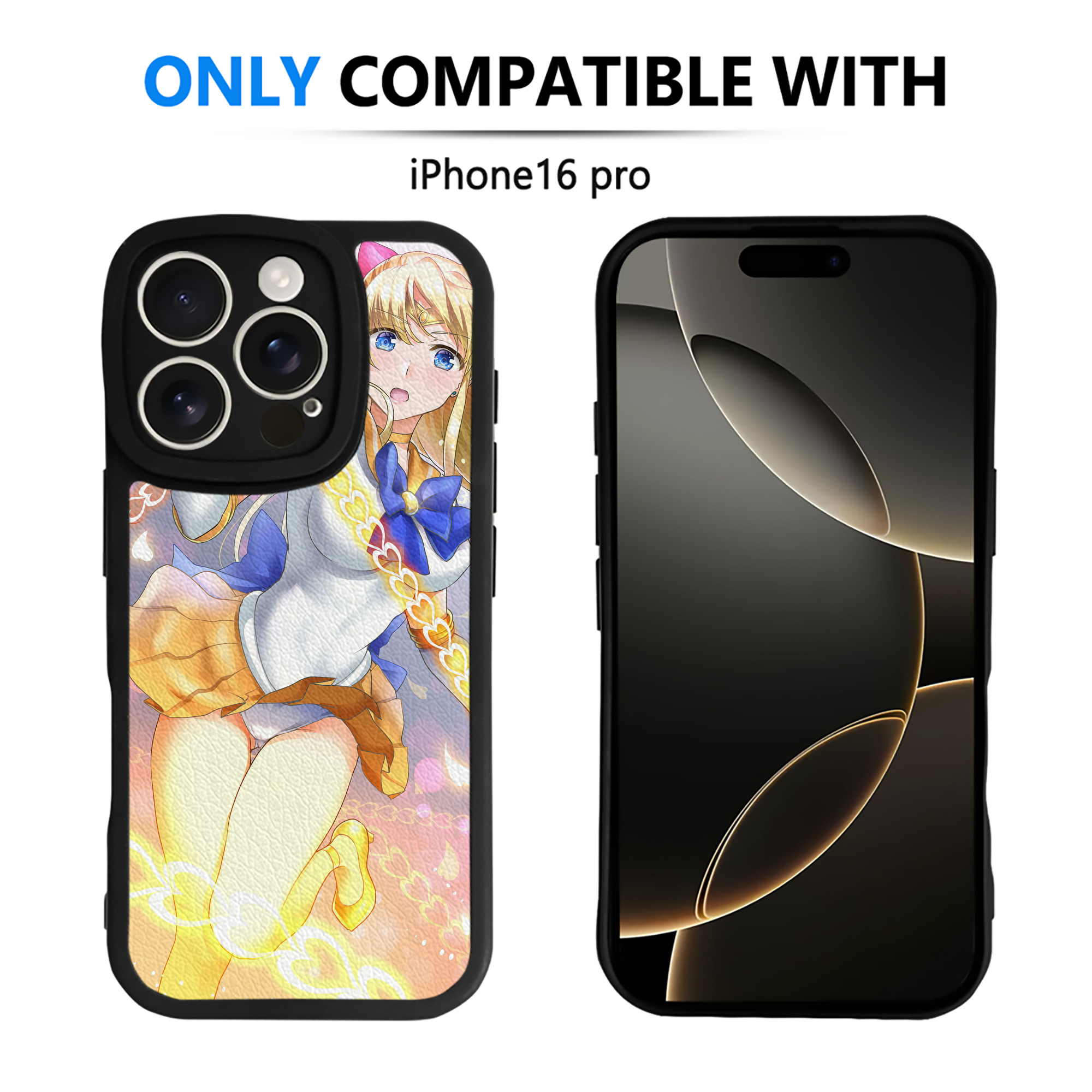 （画像用） 美少女戦士セーラームーン Sailor Moon 【iPhone 16シリーズ対応】シリコンスマホケース（レザー調） 材質：シリコン